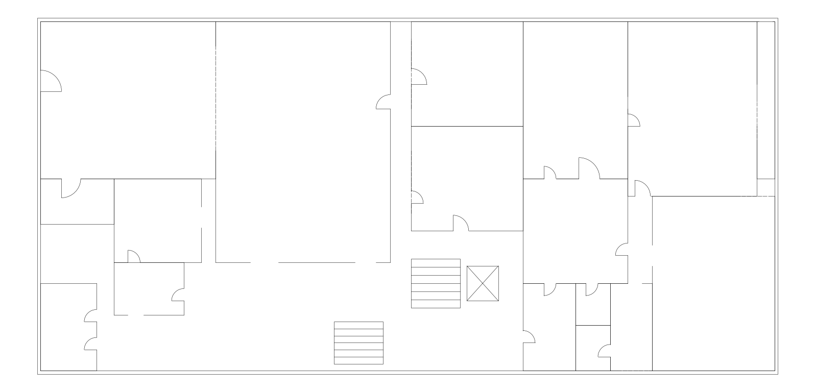 Ground-floor plan of the SAVRN Institute campus — arrival, commons, community learning center and supervised training bays