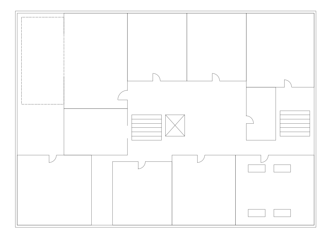 Upper-floor plan of the SAVRN Institute campus — academic classrooms, technical labs and the visualization studio