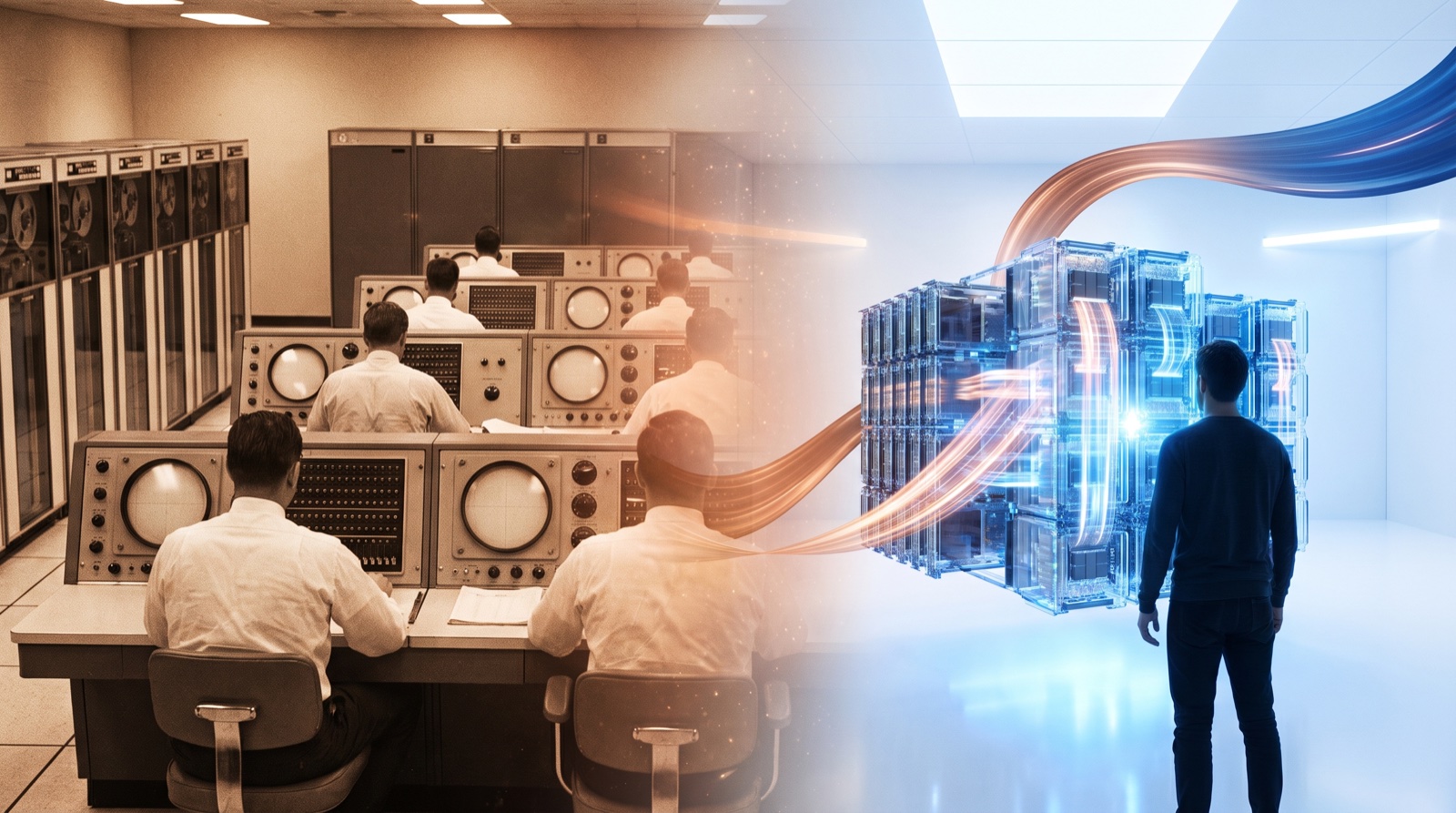 Applied AI & Compute Operations at the SAVRN Institute &mdash; historic applied ai & compute operations craft dissolving into its modern AI-factory equivalent