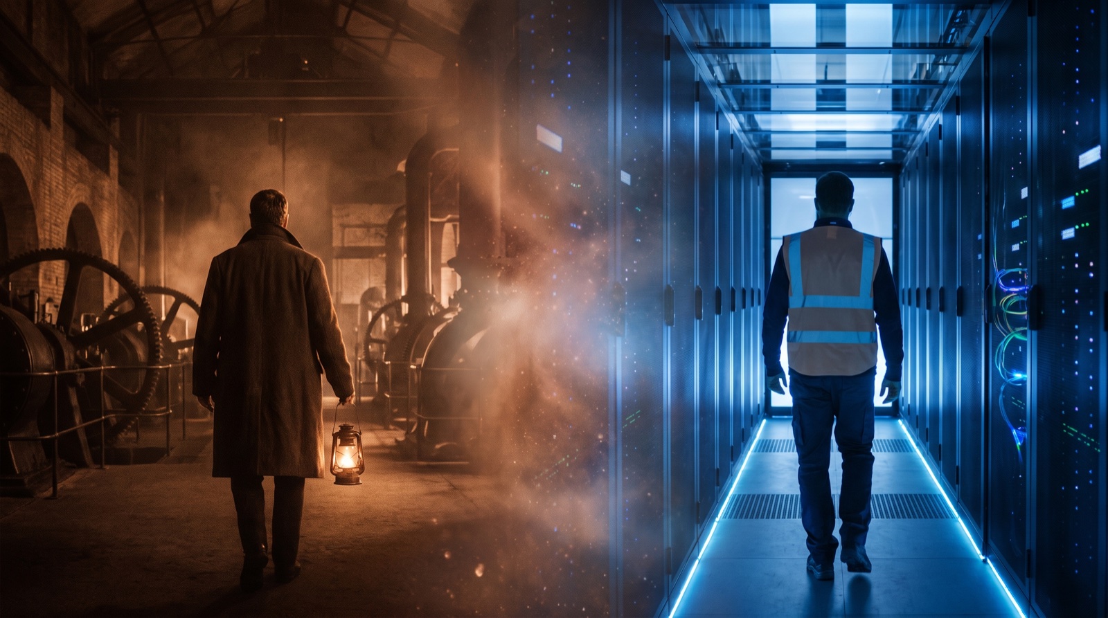 Data Center Operations at the SAVRN Institute — historic data center operations craft dissolving into its modern AI-factory equivalent