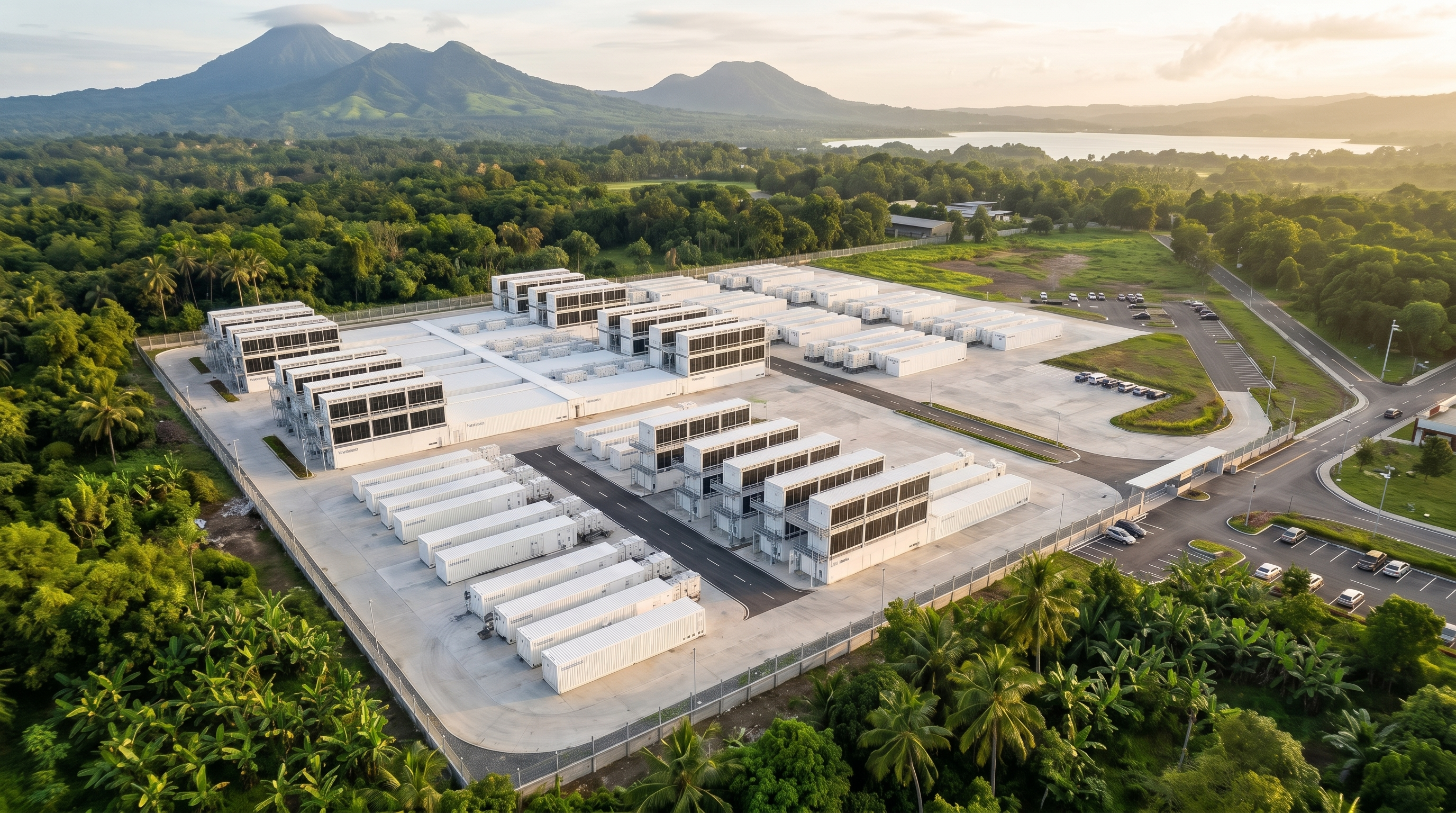 IntelliFlex OctoPod 50 MW blocks across the campus, faithful to the reference units